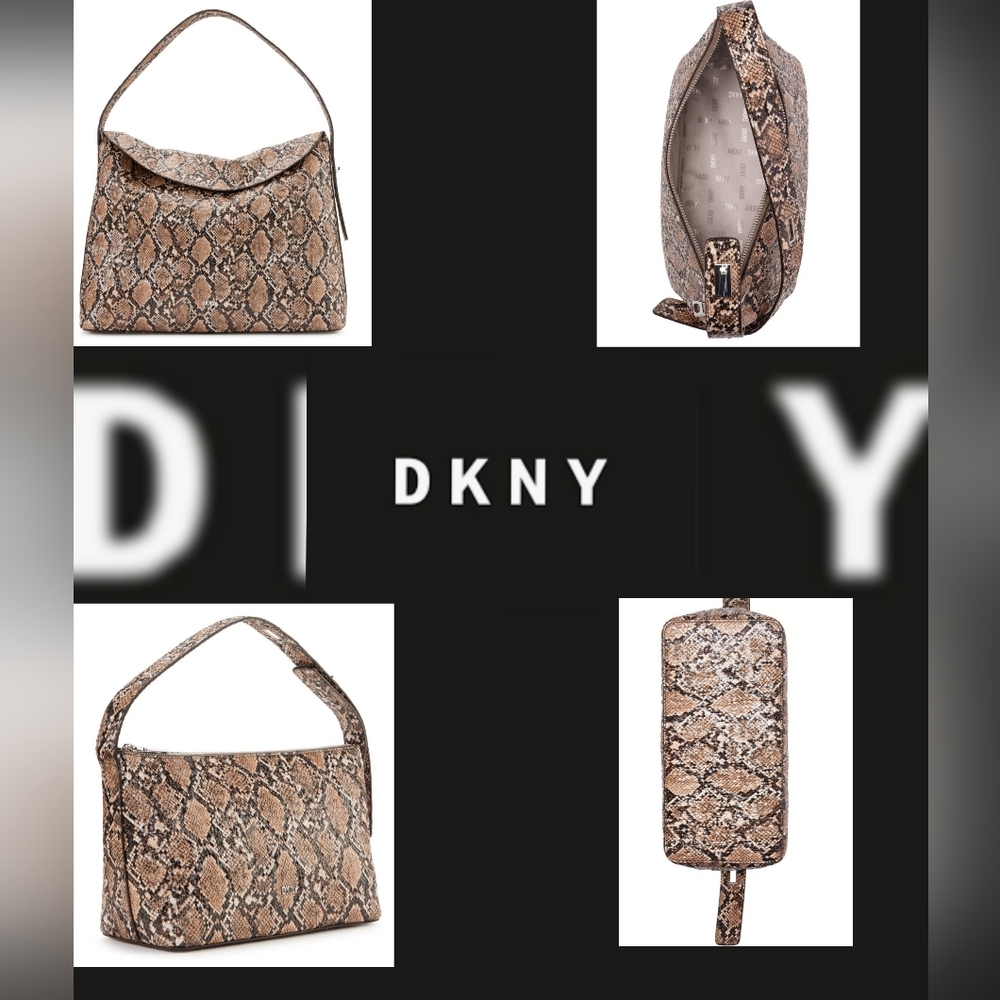 🐍 NWT DKNY Tania Hobo Bag in Python 🐍
